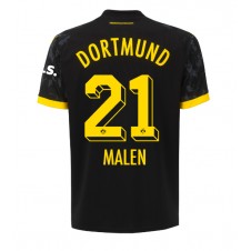 Borussia Dortmund Donyell Malen #21 Bortatröja 2023-24 Korta ärmar